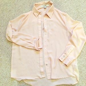 Light pink button up blouse