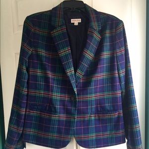 Merona plaid tailored blazer