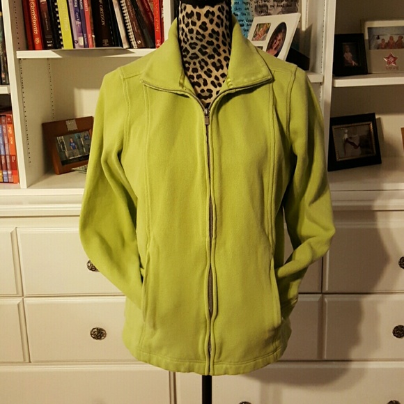 Lime green zip up