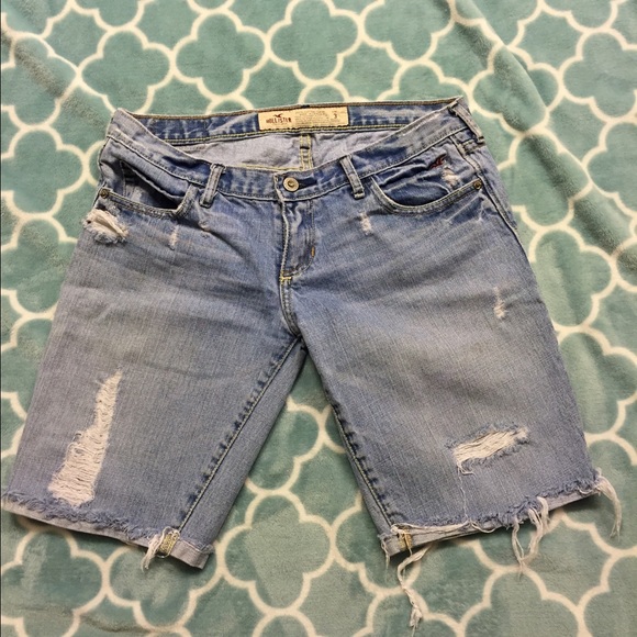 Hollister Distressed Bermuda Shorts