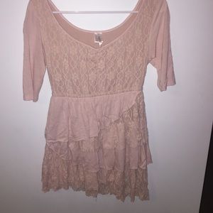 Baby pink tunic.