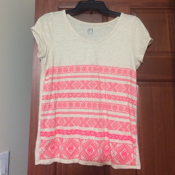 Cream and pink top