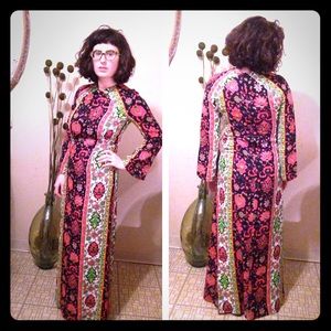 Vintage Psychedelic Dress. Handmade.