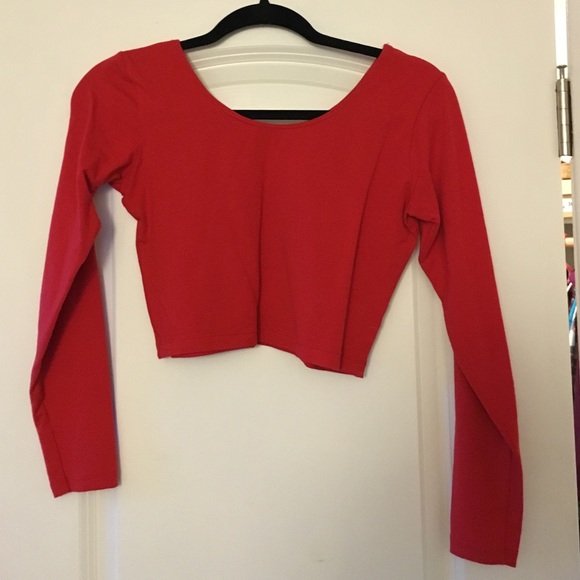 American Apparel Red Crop Top