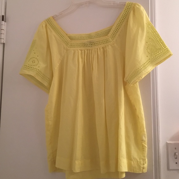 J crew yellow shirt