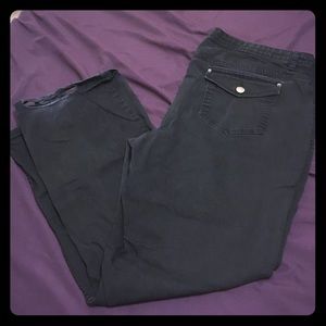 Black straight leg jeans
