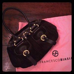 Francesco Biasia Brown Suede handbag