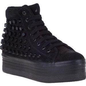 Jeffery Campbell black studded platform sneakers