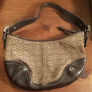 Coach Signature Logo Hobo Shoulder Bag