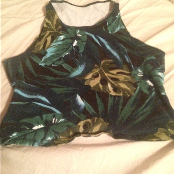 AA Jungle Print Cropped Halter