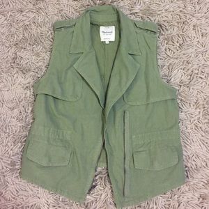 Madewell army green vest