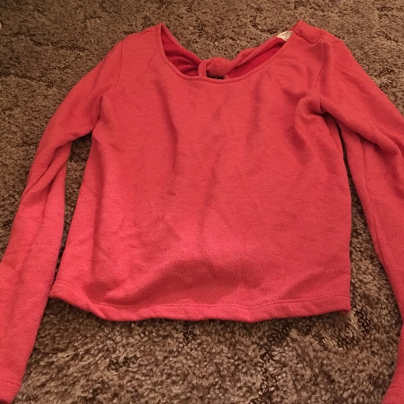 Cropped red sweater