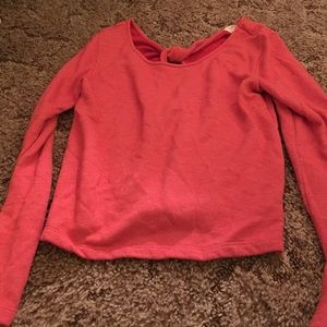 Cropped red sweater