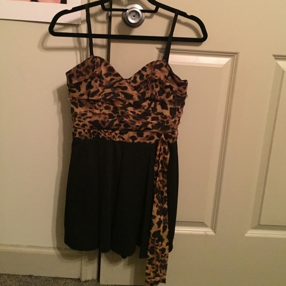 Cheetah Print Romper