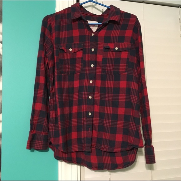 Cute red and navy flannel