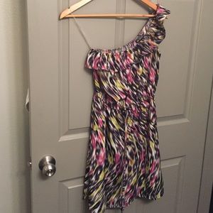 One shoulder dress with pockets