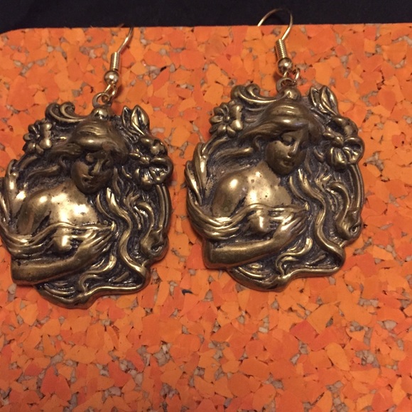 Vintage 1900's cooper earrings - Picture 1 of 2