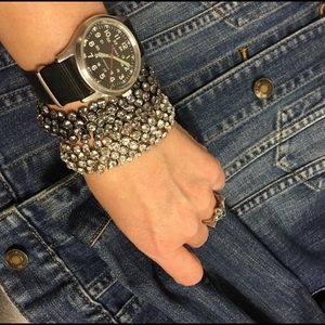 Crystal glam bracelet set