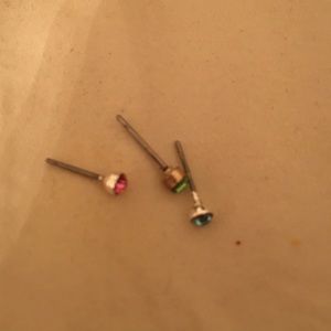 3 for 1 stud earrings for cartilage piercing