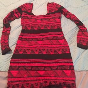 Afrika Long Sleeve Mini Dress