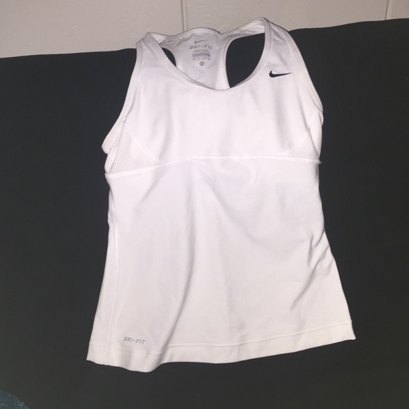 White nike dri fit tank top