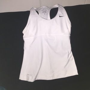 White nike dri fit tank top