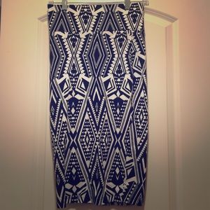 Charlotte Russe Tribal Print Pencil Skirt