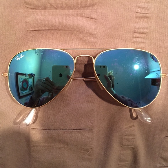 Blue Rayban Aviator sunglasses main image 4