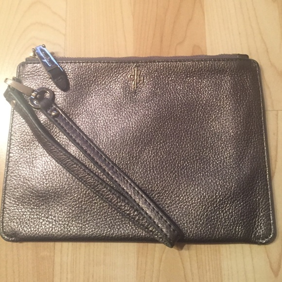 Cole Haan Silver Wristlet