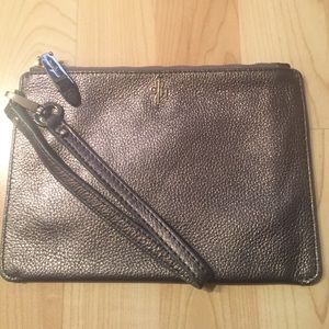 Cole Haan Silver Wristlet