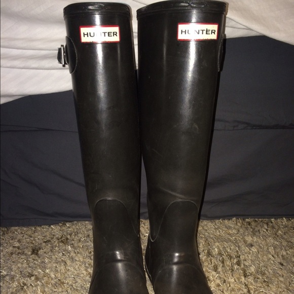 Black Hunter Boots Size 8
