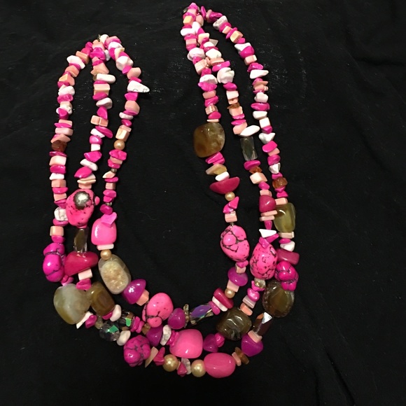Rock bead necklace