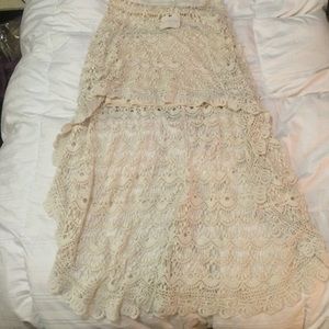 Lace High low skirt