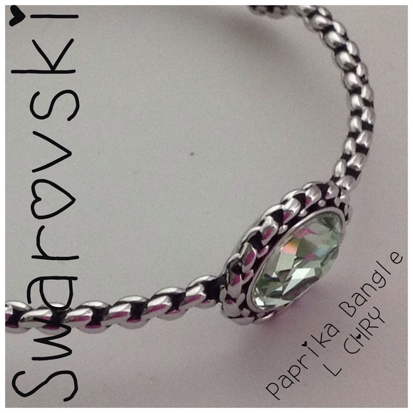 🥂HP🥂 ⏰ Swarovski Paprika Bangle - Picture 2 of 8