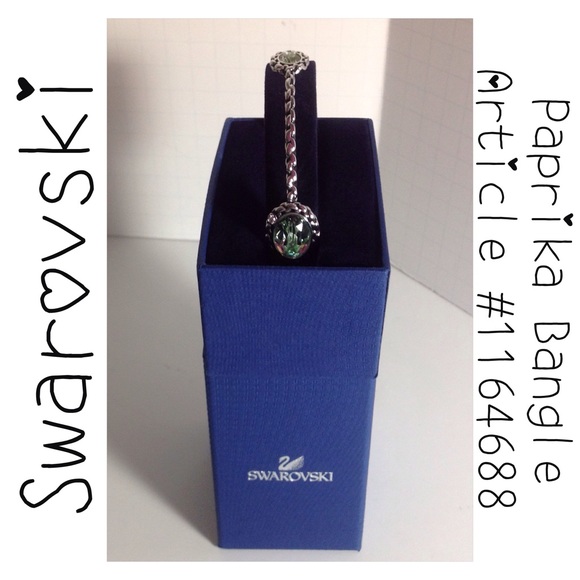 🥂HP🥂 ⏰ Swarovski Paprika Bangle - Picture 3 of 8