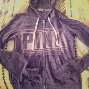 Victoria's Secret PINK purple zip-up hoodie