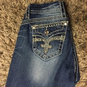 Easy long straight rock revival jeans
