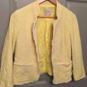 Yellow and white tweed jacket