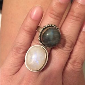 Labradorite stone rings