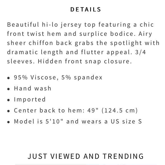 Bebe Surplus High Low Top - Picture 4 of 4