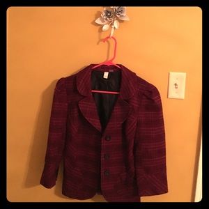 Vintage plaid blazer size M