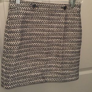 Black and gray tweed skirt