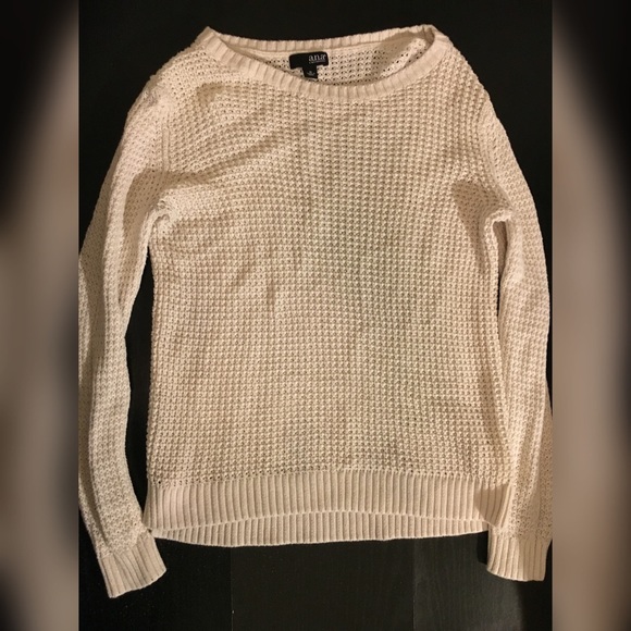 Knit white sweater