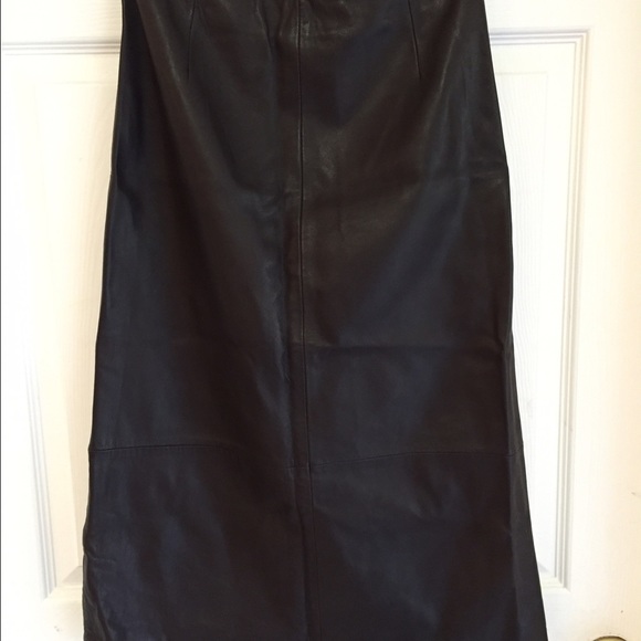 Eddie Bauer Leather Skirt Brown (Size 4)