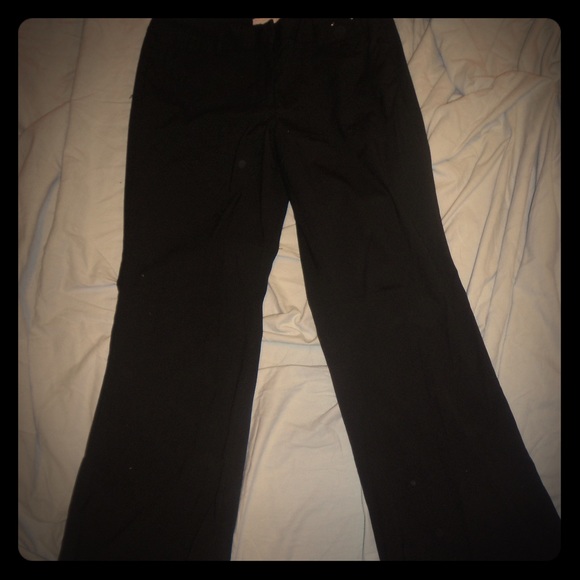 New York and Company Black flare work slacks.