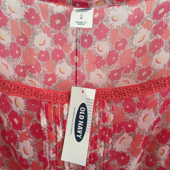 Sheer Empire Waist Floral Tank NWT - Picture 2 of 5