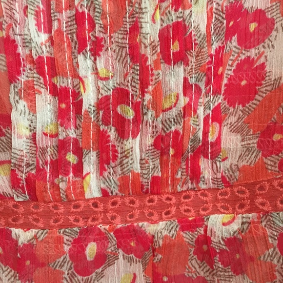 Sheer Empire Waist Floral Tank NWT - Picture 3 of 5