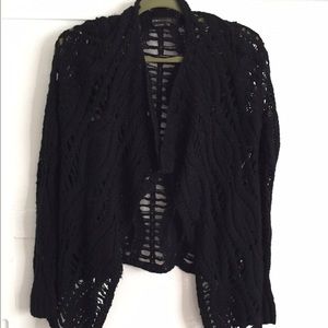 BCBGMaxAzria Open Crochet Sweater