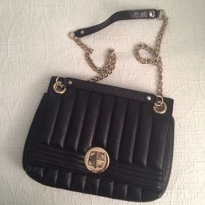 Authentic Kate Spade Black Quilted Crossbody Purse