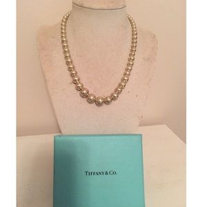 Tiffany Sterling Silver Graduated Bead Necklace